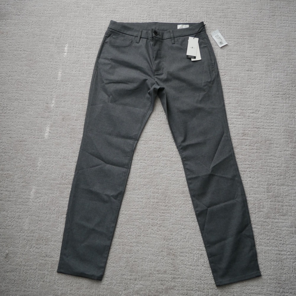 7 For All Mankind Mens Adrien 5 Pocket Tech Series Pants Grey 33 7M501B10